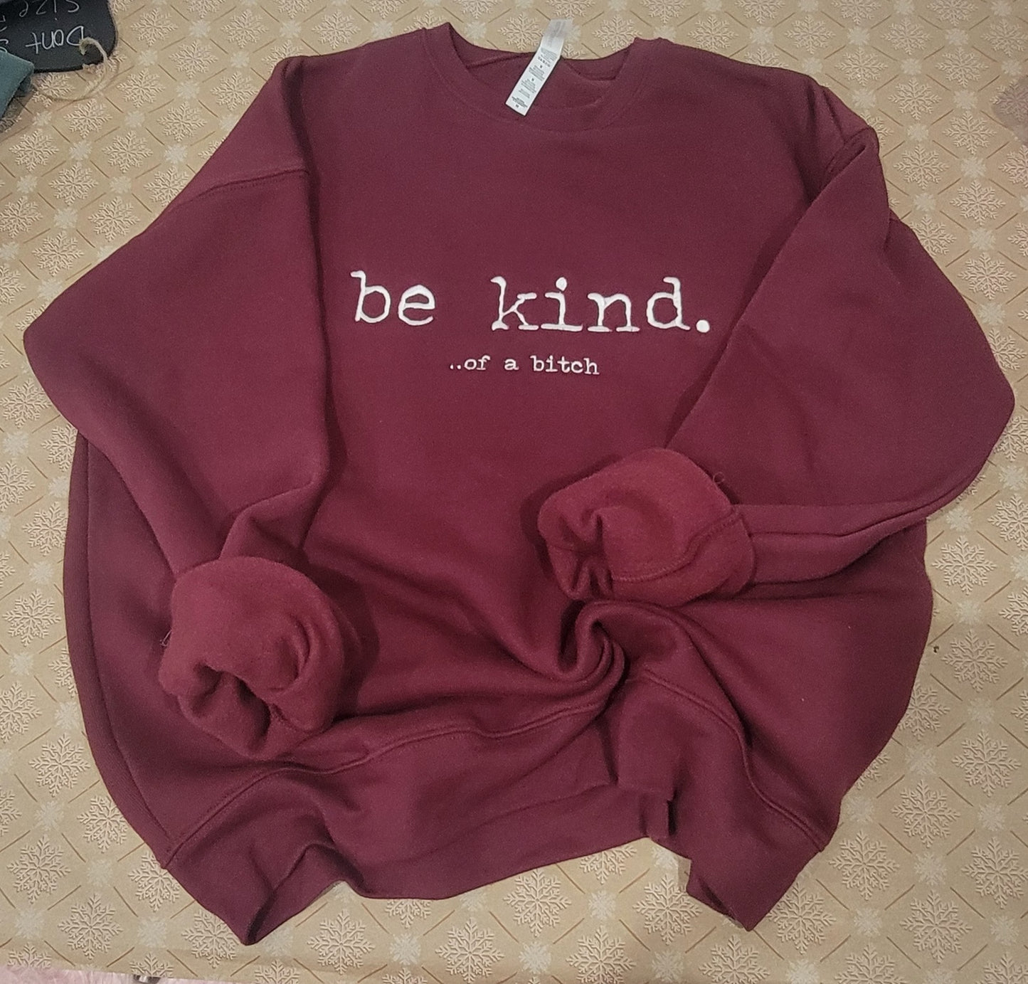 Be Kind Embroidered Sweatshirt Fairytaleavenue