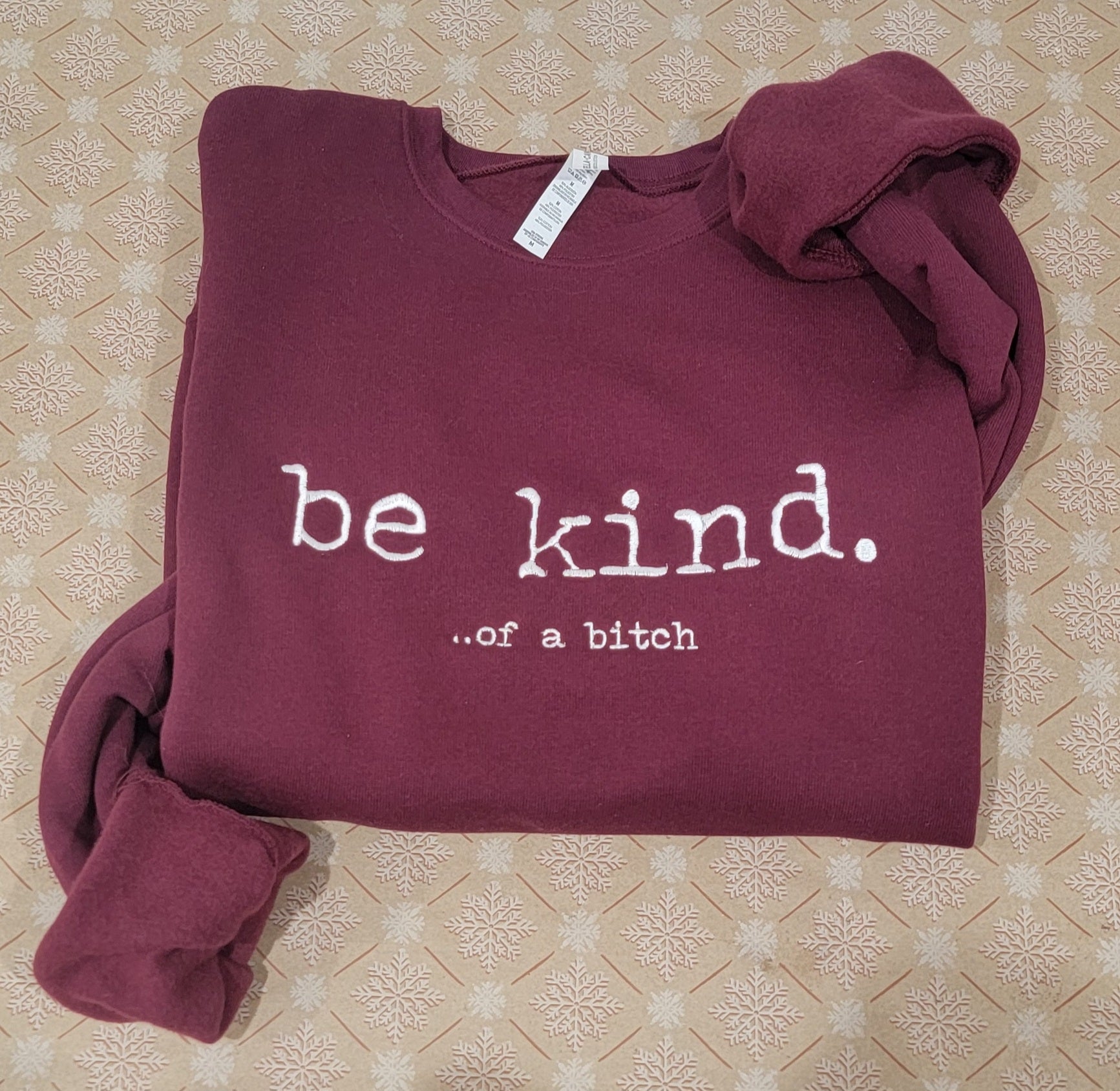 Be Kind Embroidered Sweatshirt Fairytaleavenue