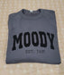 Moody Velvet Est 7 AM Embroidered Sweatshirt Fairytaleavenue