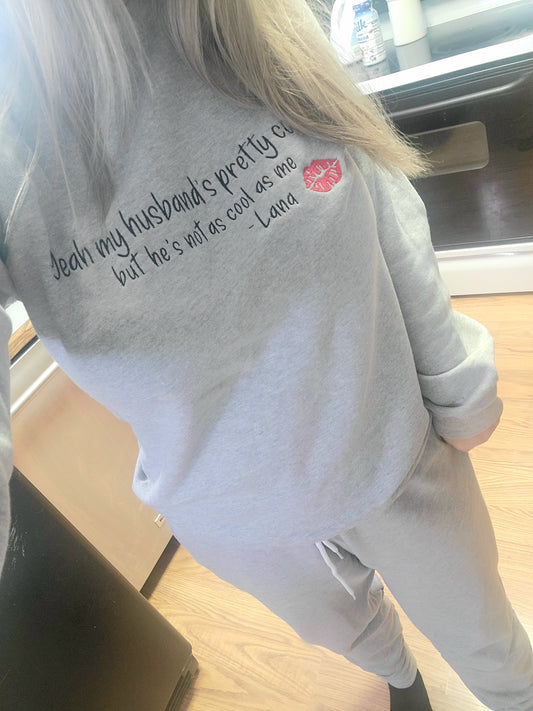 Cooler than Boyfriend/Husband Embroidered Sweatshirt Fairytaleavenue