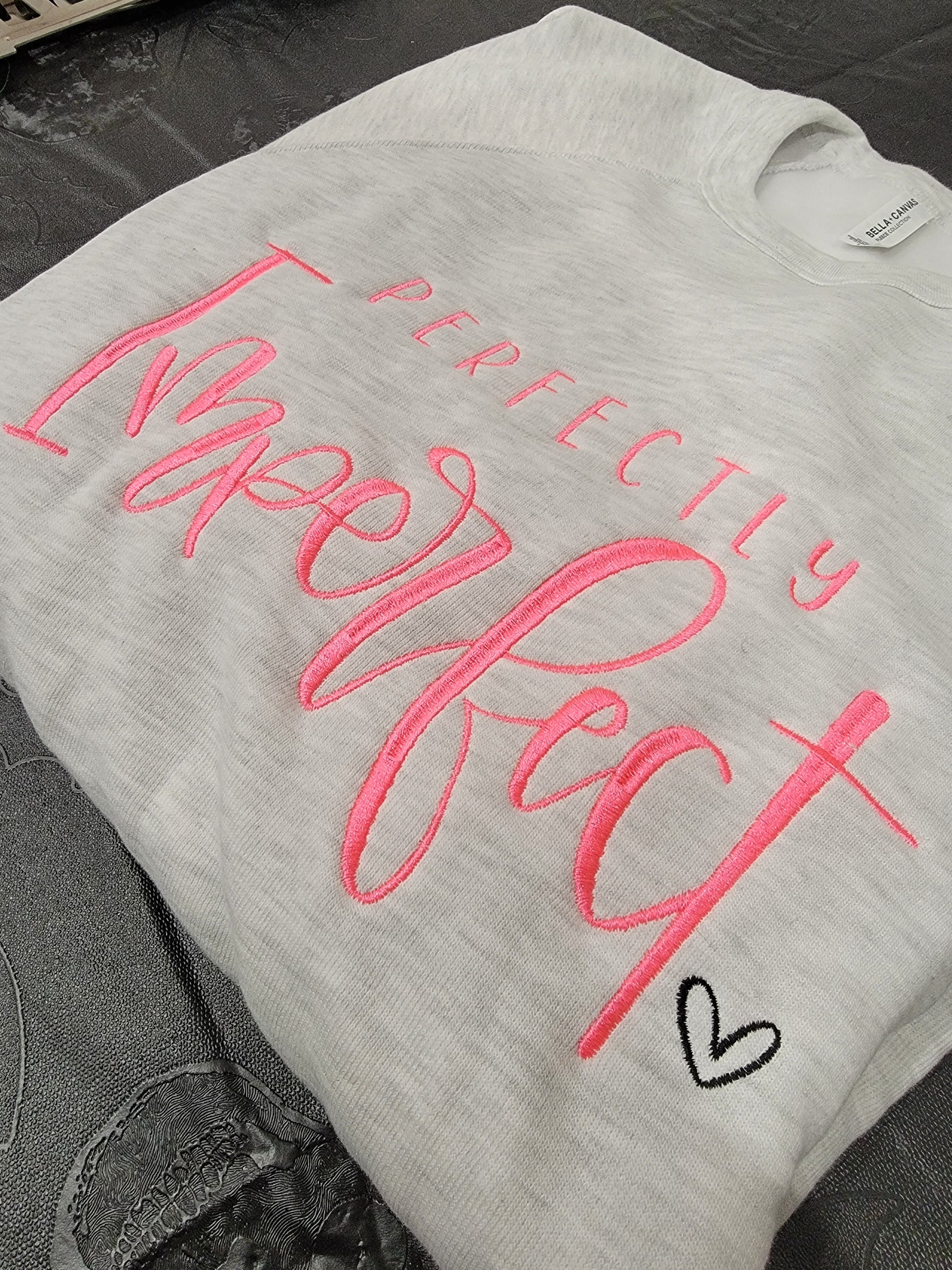 Perfectly Imperfect Embroidered Sweatshirt Fairytaleavenue