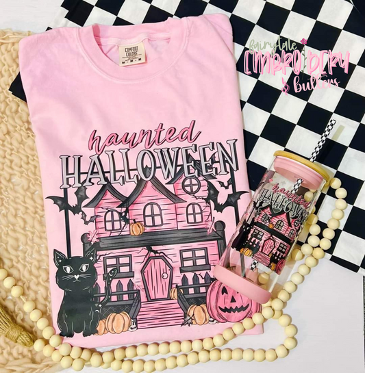 Pink Haunted Halloween Shirt Fairytaleavenue