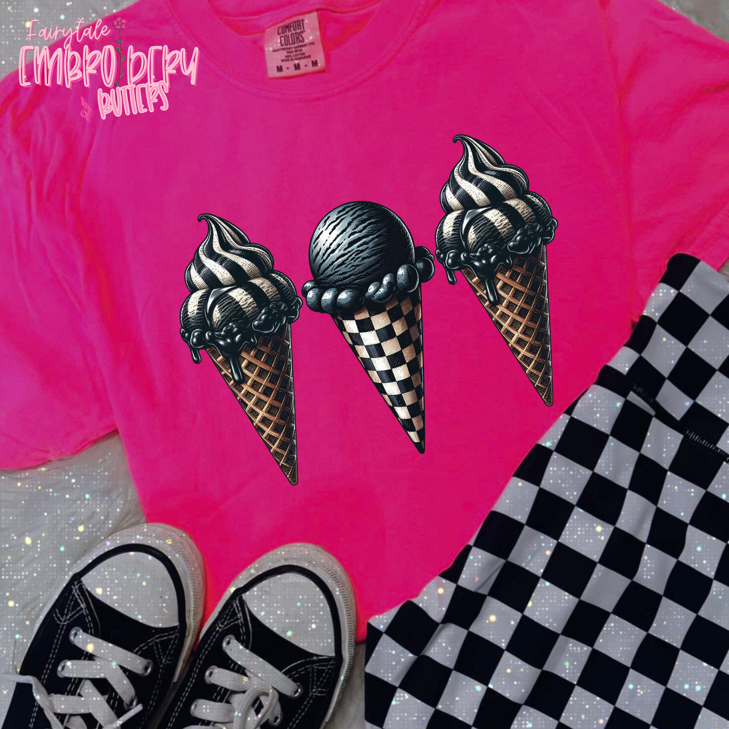 Black Ice Cream Cone Shirt Fairytaleavenue