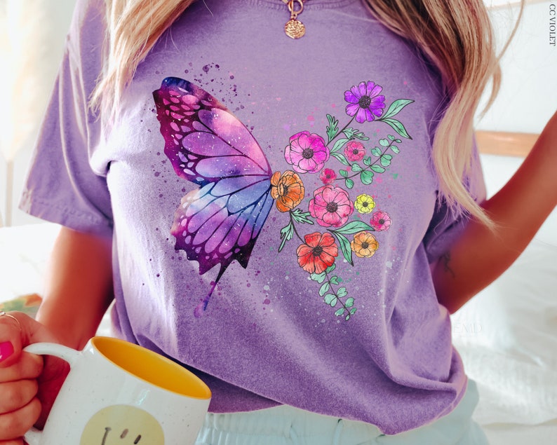 Floral Butterfly Shirt Fairytaleavenue