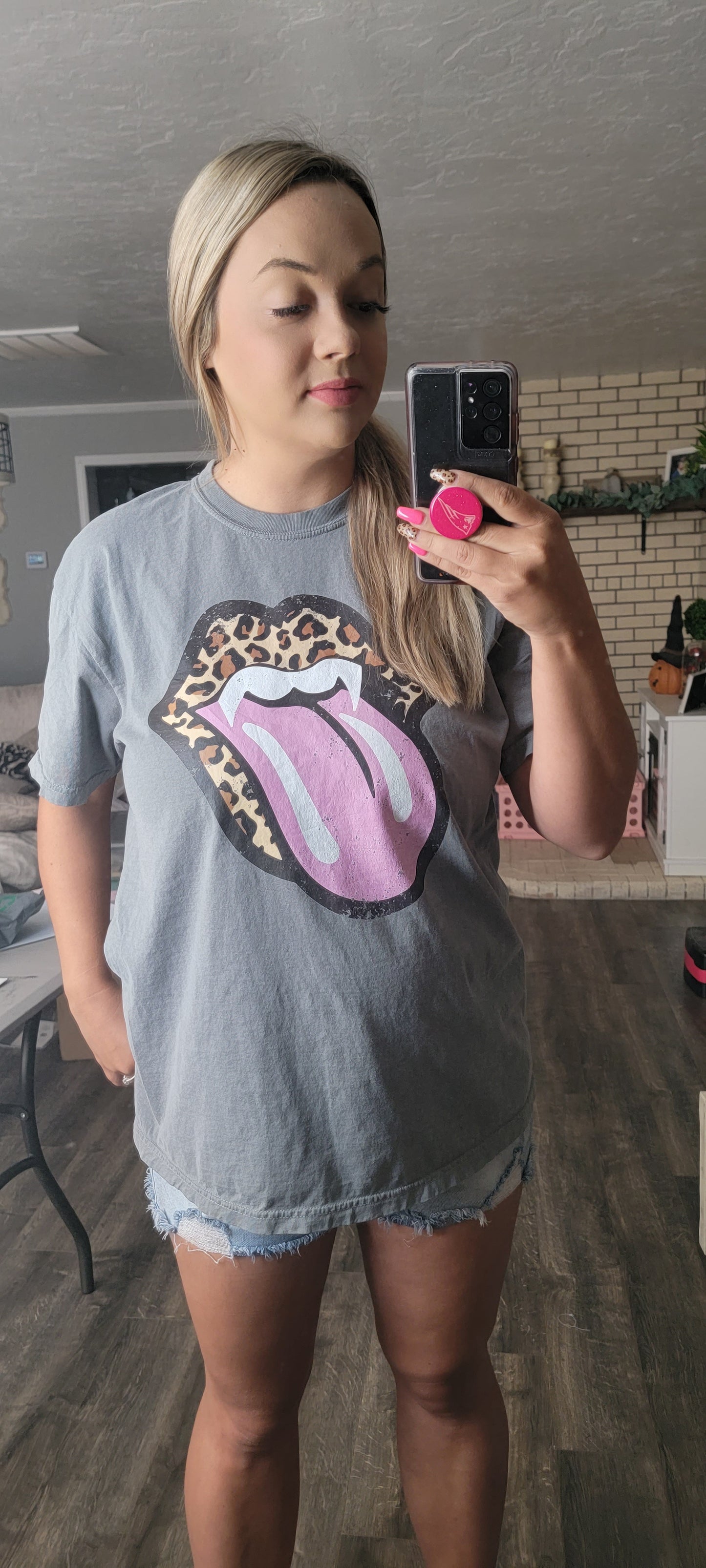 Leopard Vampire Lips T-Shirt Fairytaleavenue